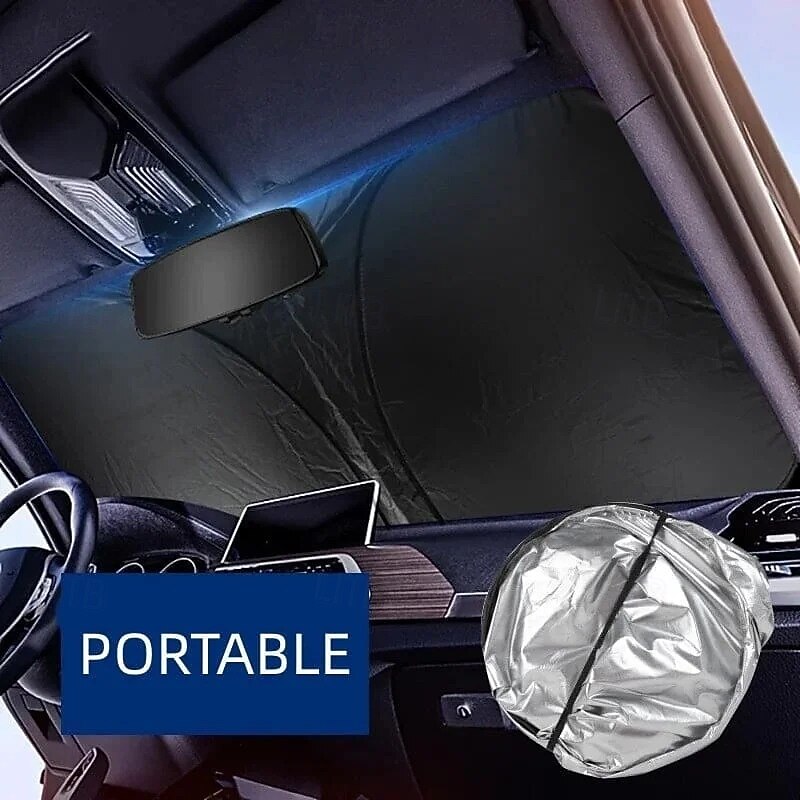 Windshield Sunshade Foldable Sun Shield Universal Car Sun Visor Thickened Heat Insulation Reflective Cover Front Window UV Protection Sun Block Curtain3
