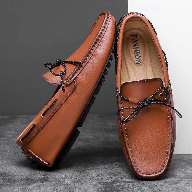 Brown  Moccasins for Men – Classic Slip-On Shoes with Hand-Stitched Details, Suitable for Casual and Formal Occasions2