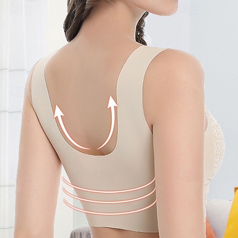 Women's Yoga Bra Sports Bra Underwear Lightwear Breathable Wirefree Padded Solid / Plain Color Sport Activewear Wine Red Black Pilates Running Yoga2