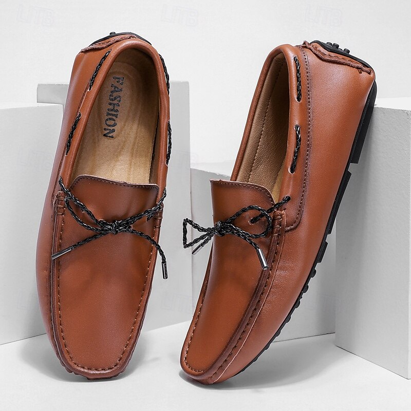 Brown  Moccasins for Men – Classic Slip-On Shoes with Hand-Stitched Details, Suitable for Casual and Formal Occasions3