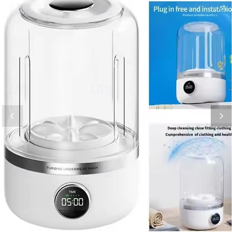 Mini Clothes Washer Portable Dehydratable Laundry Washer Travel Cordless Underwear Washing Machine Outdoor Cleaning Bucket3