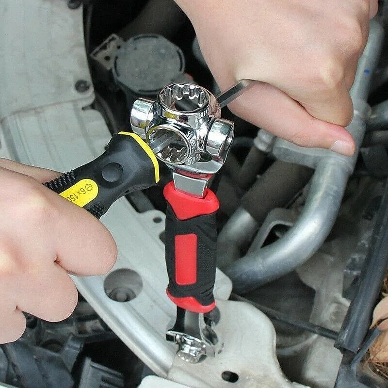 52 in 1 Universal Socket Spanner Wrench Multifunction Tool Kit for Home Repair Car Maintenance 8 to 21mm Rotatable All-in-One Hand Tool Set