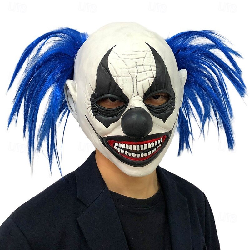 Joker Clown Halloween Mask Horror Creepy Clowns Scary Full Head Adults' Men's Women's Unisex Halloween Carnival Performance Party Easy Halloween Costumes Dress Up4