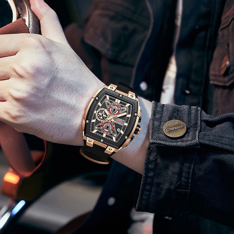 MINI FOCUS Men Quartz Watch Outdoor Sports Fashion Casual Luminous Calendar Waterproof Decoration Silicone Gel Watch2