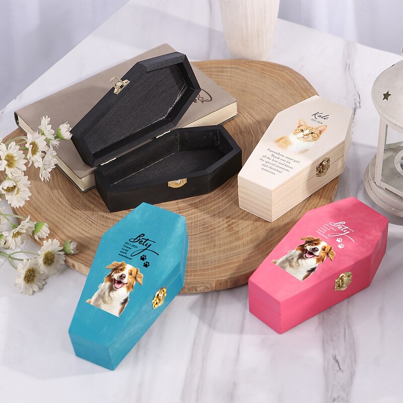 Personalized Pet Cremation Urn Custom Memorial Gift with Custom Name, Year, and Memorial Text, Eternal Keepsake for Cherished Dogs and Cats