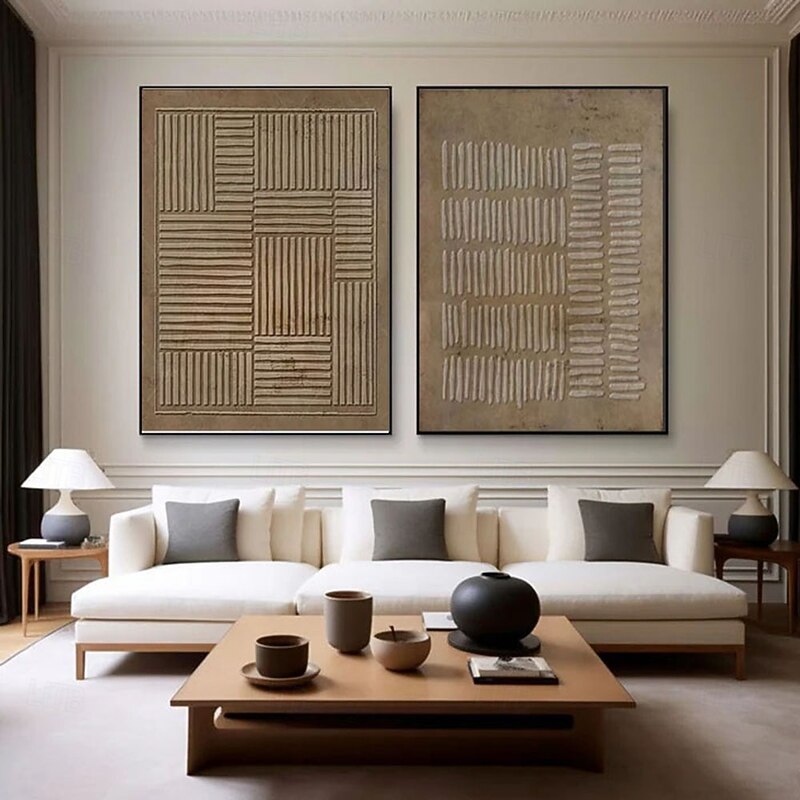 Brown oil painting handmade Wall Art Set of 3 Abstract Painting on Canvas hand painted Texture mordern painting Wall Art Modern Abstract painting Wall Art Wal Decor2