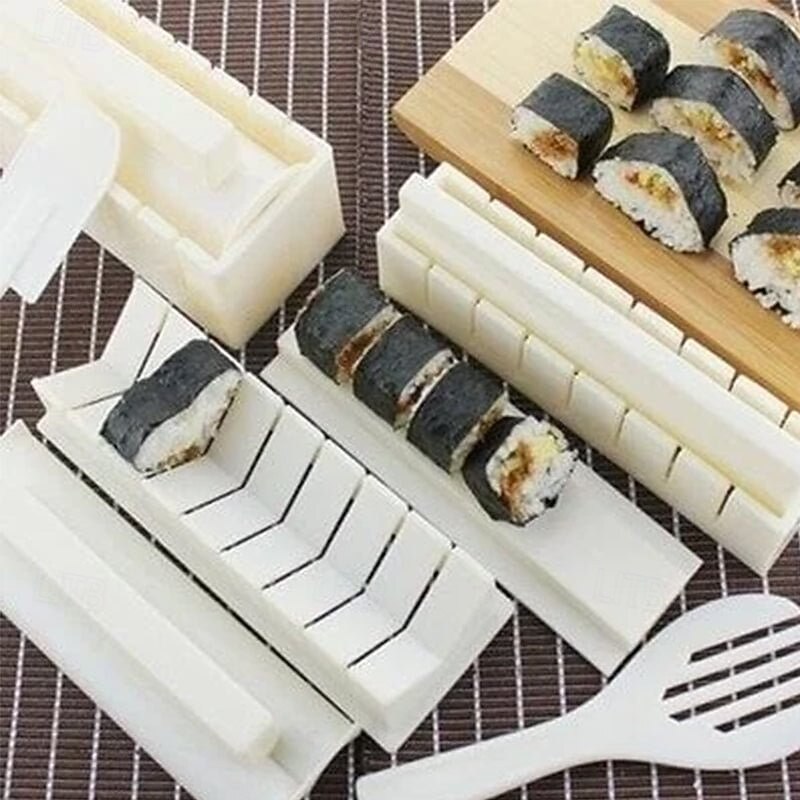Sushi Mold Three Piece Set Rice Roll Maker Kitchen Tool for Making Seaweed Sushi Rice Balls and Kimbap Easy to Use for Home Cooking4