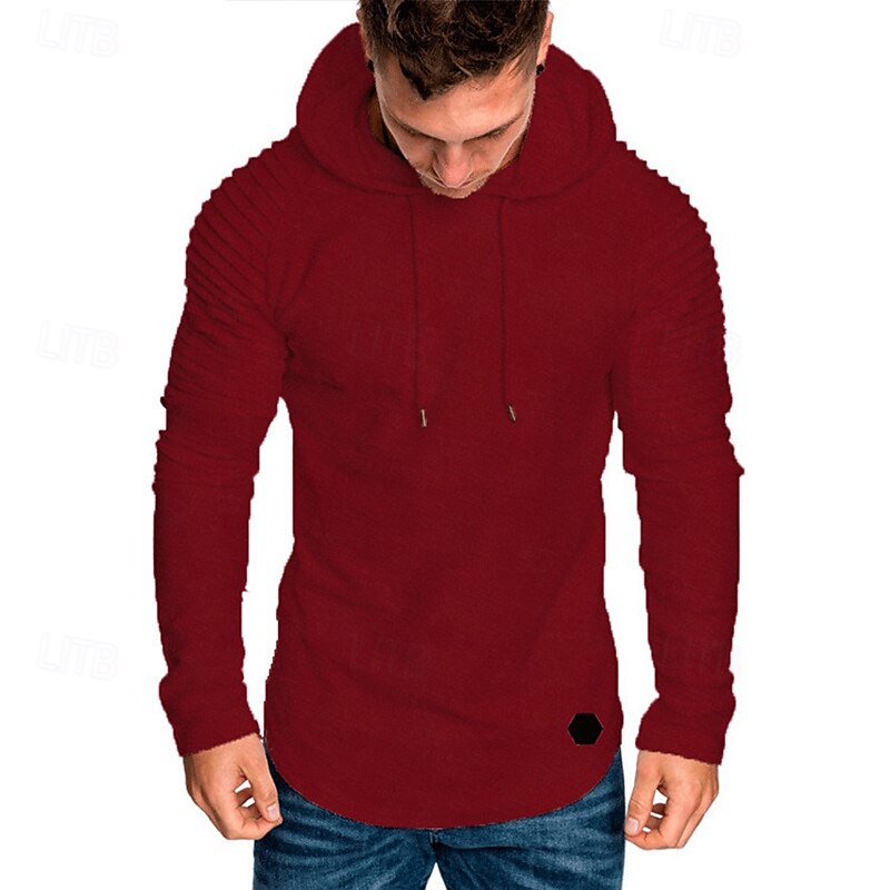 Men's Hoodie Tactical Black White Wine Army Green Khaki Hooded Plain Sports & Outdoor Daily Holiday Polyester Streetwear Cool Casual Cross-Seasons Fall & Winter Clothing Apparel Hoodies Sweatshirts3