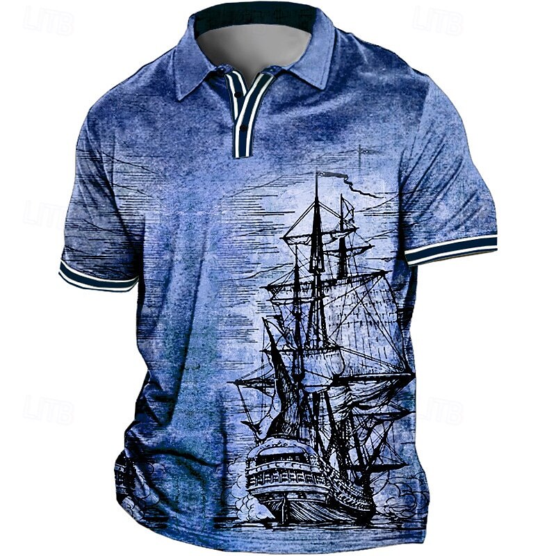 Men's Plus Size Polo Shirts Big and Tall Graphic Prints Turndown Buttons Short Sleeve Spring & Summer Sports Fashion Streetwear Designer Outdoor Vacation Tops2
