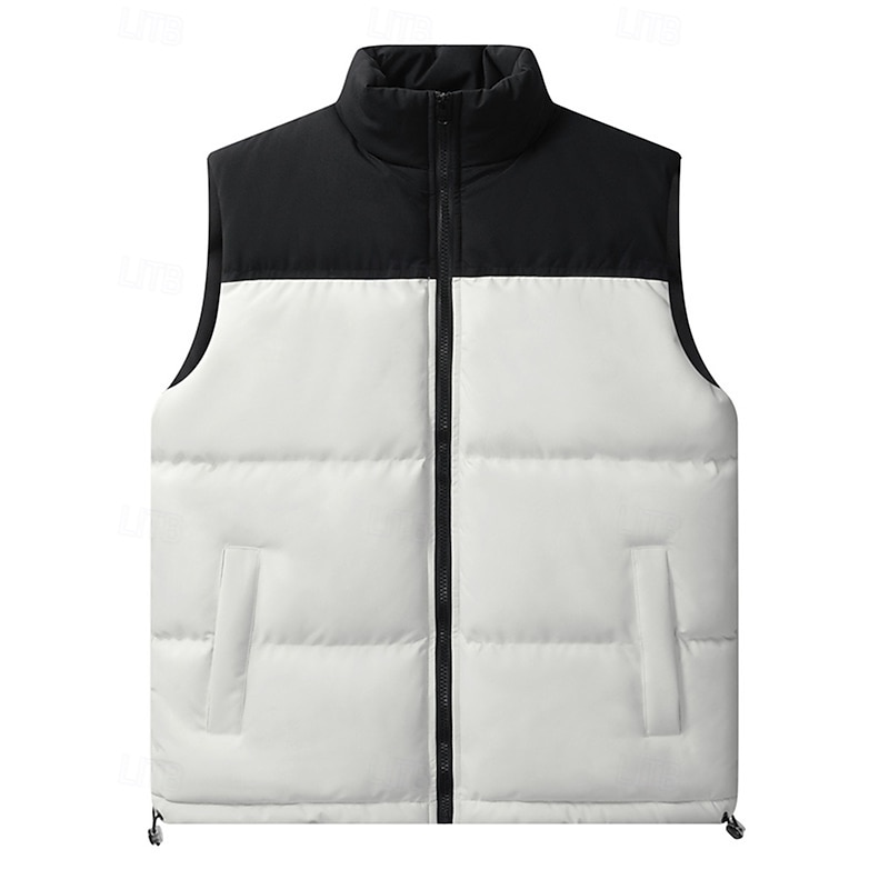 Men's Fleece Vest Sleeveless Vest Outdoor Thermal Warm Winter Full Zip Polyester Patchwork Black White Pink Hunting Fishing Climbing4