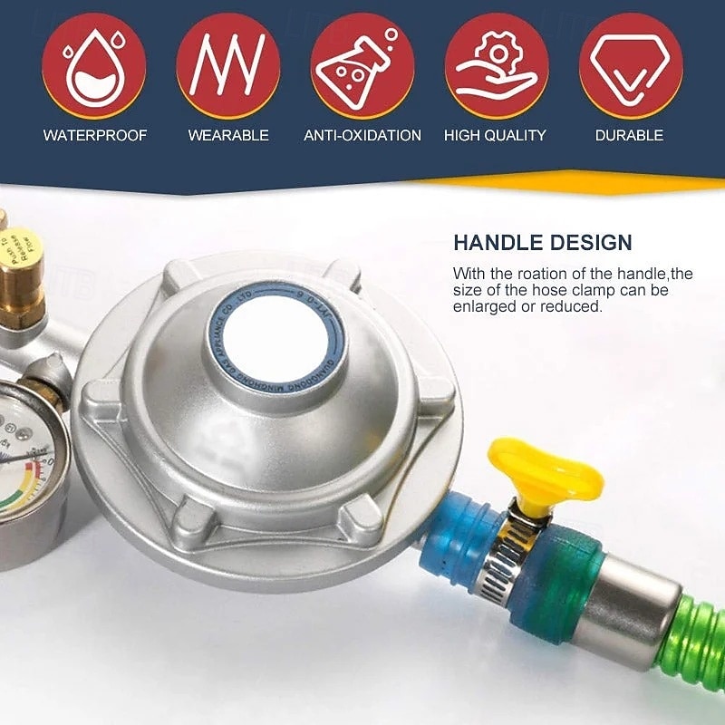 40 Pcs Stainless Steel Hose Clamp Set with Plastic Handle Adjustable 201 Steel Pipe Clamps for Water Tubing Fuel Line Plumbing Automotive Repairs4