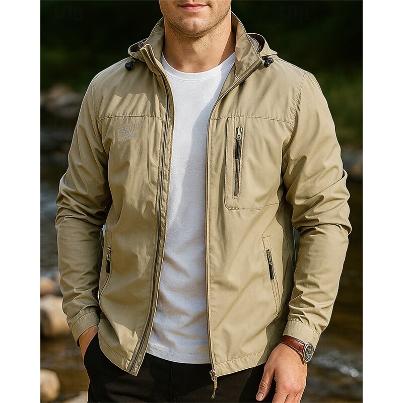 Men's Windbreaker Softshell Jacket Hiking Jacket Outdoor Windproof Quick Dry Lightweight Breathable Hiking Outfits Hiking Clothes Spring Autumn / Fall Jacket Climbing Camping / Hiking / Caving Running