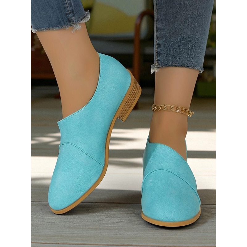 Women's Cutout Slip-On Flats with Low Heel – Vintage Chic Shoes for Porch Lounging, Backyard Brunch & Daily Errands2