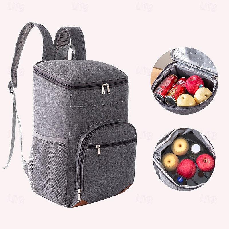 Lunch Bag for Women and Men for Back to School Office Picnic Hiking Beach Double Shoulder Picnic Backpack Insulated Cooler Bag Thickened Leak Proof Outdoor Lunch Tote with Large Capacity