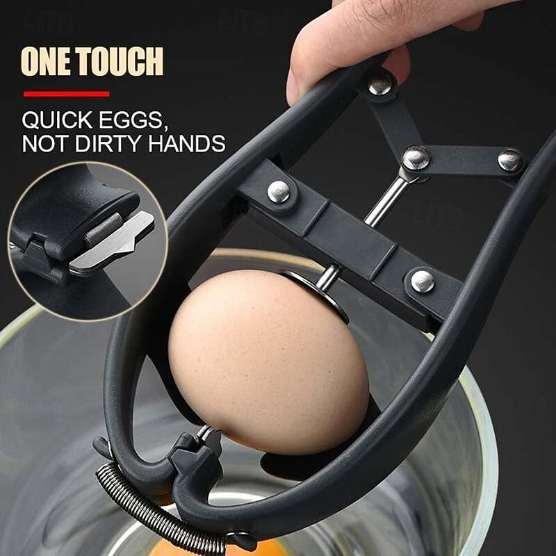 Multifunctional 2-in-1 Egg Opener, Egg Beating Tool for Quick Shell Cracking and Mixing, Handy Baking Egg Separator Kitchen Gadget for Home Cooks and Bakers2