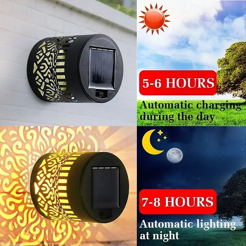 1/2PCS Waterproof IP65 Solar Fence Light Outdoor Wall Lighting LED Garden Step Lighting with Opening Design4