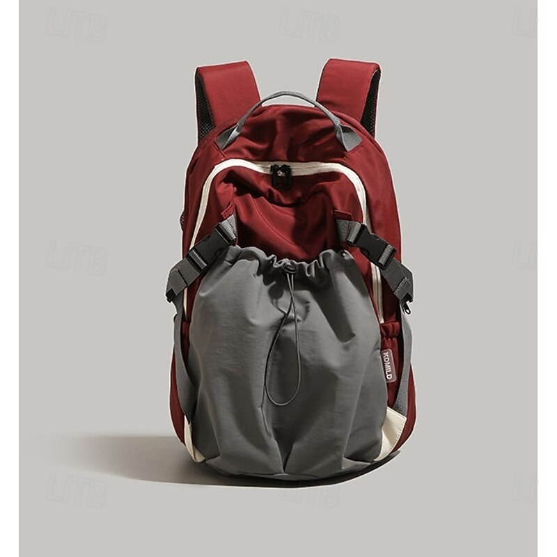 Unisex Colorblock Backpack with Large Front Pocket – Casual Travel and School Bag for College Students and Daily Commute2