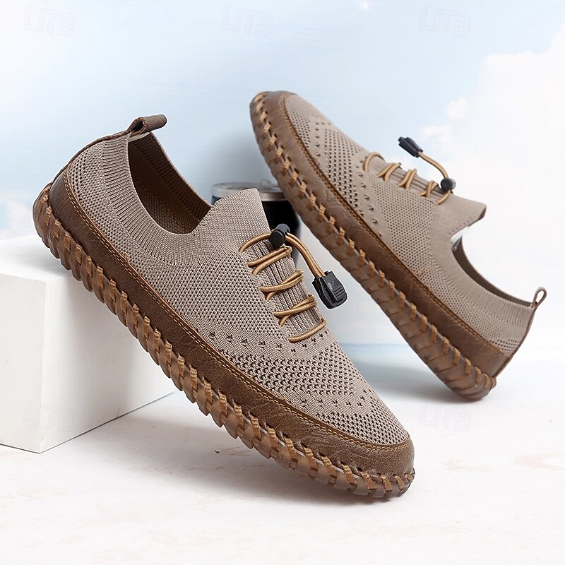 Men's Breathable Slip-On Walking Shoes with Elastic Toggle – Lightweight Summer Sneakers for Outdoor Activities, Travel and Casual Outfits4