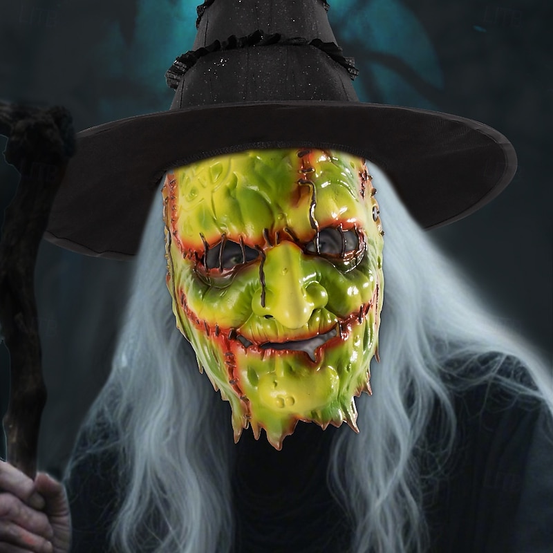 Witch Halloween Mask Horror Scary Full Face Adults' Men's Women's Unisex Halloween Performance Party Easy Halloween Costumes Dress Up