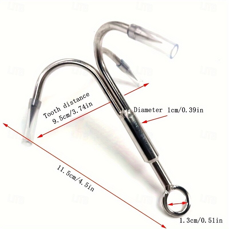 1pc Grappling Hook With 32.8FT Nylon Rope - Heavy-Duty Gear For Magnet Fishing Tree Limb Removal Includes Double Carabiner For Maximum Versatility2