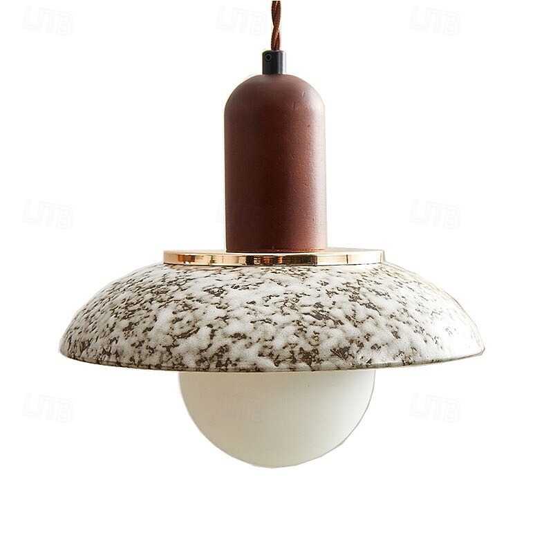 Modern Handmade Ceramic Pendant Light, Metal Ceramic Material, 20cm Height, Warm White Light, G9, Adjustable Chain2