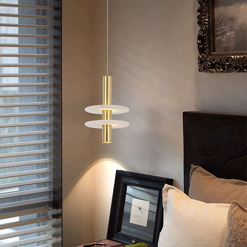 Modern Luxury Alabaster Pendant Light Double Bee Living Room LED Lamp Small Natural Marble Chandelier4