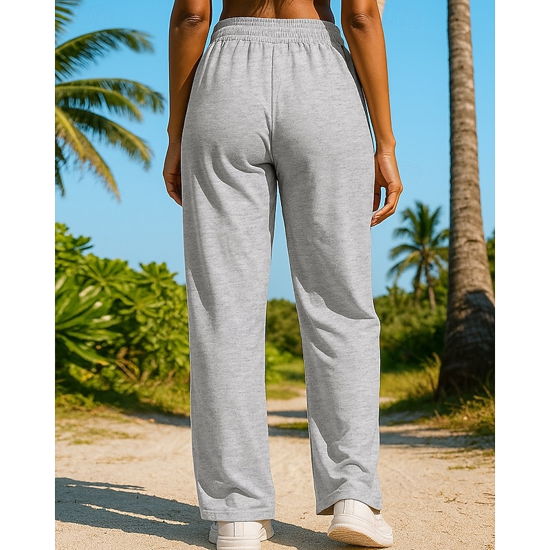 Women's Sweatpants Straight Leg Pants Jogging Pants Pocket Drawstring High Waist Bottoms Athleisure Gym Workout Fall Moisture Wicking Breathable Gym Workout Outdoor Running Loose Fit Sportswear3