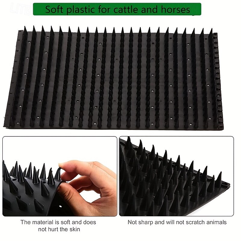 Equine & Bovine Massage Brush Kit - Soft Touch Itch Post Pad- Animal Scratchers for Safe and Satisfying Itch Relief- 2pcs3