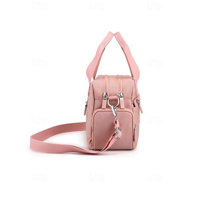 Women's Water-Repellent Nylon Shoulder Bag – Lightweight Casual Tote with Multiple Pockets, Stylish Crossbody Handbag for Travel, Work and Daily Use4
