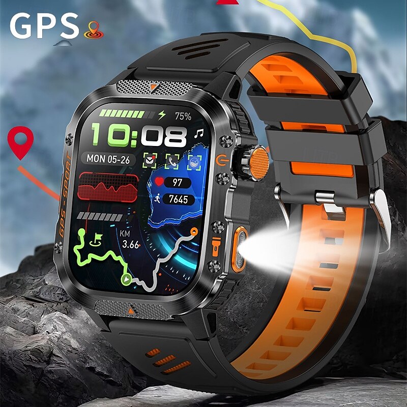 New Imosi GPS Smart Watch 2.01 Ultra HD Display Built-in GPS & Compass Make/Receive Phone Calls Smartwatch 540mAh Battery 3ATM Waterproof2