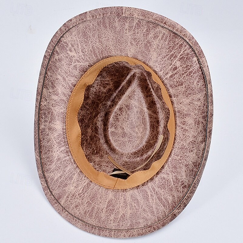 Men's Sun Hat Party Hat Wild Brim Hat Black khaki Polyester Vintage Fashion Casual Street Daily Solid Color Sunscreen Breathable4