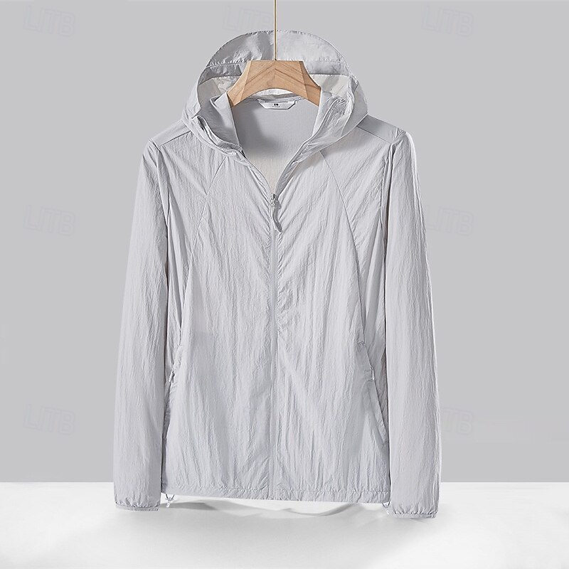 Men's Outdoor Jacket Hiking Jacket Sun Protection Jacket Outdoor Sun Protection Hiking Outfits Hiking Clothes Summer Spring Top Camping / Hiking / Caving Traveling Black Blue Green3