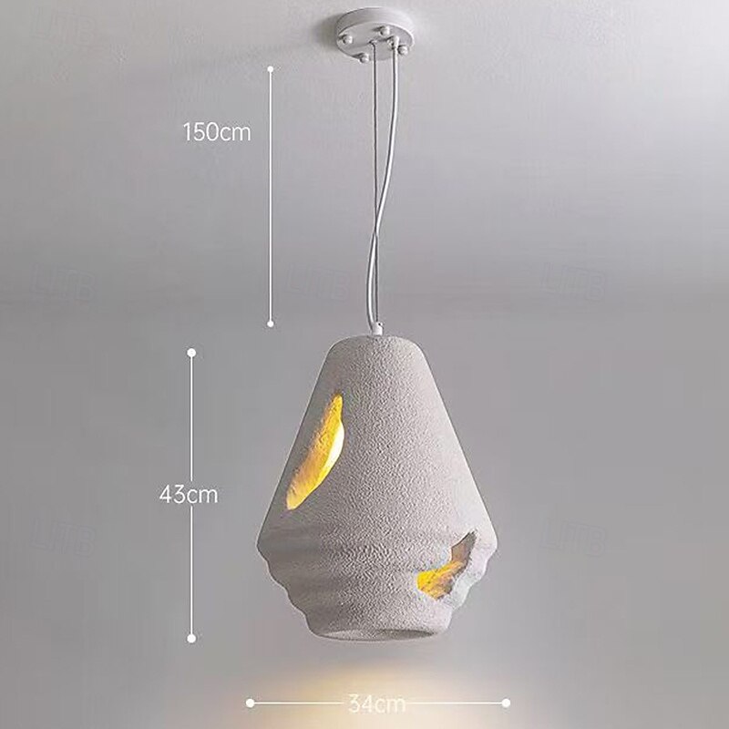 Dining Room Chandelier Wabi-sabi Style Pendant Lamp, White Ceiling Light Fixture for Kitchen Island Dining Room Bedroom, Large Hanging Light Light with 150cm,Indoor Adjustable Height4