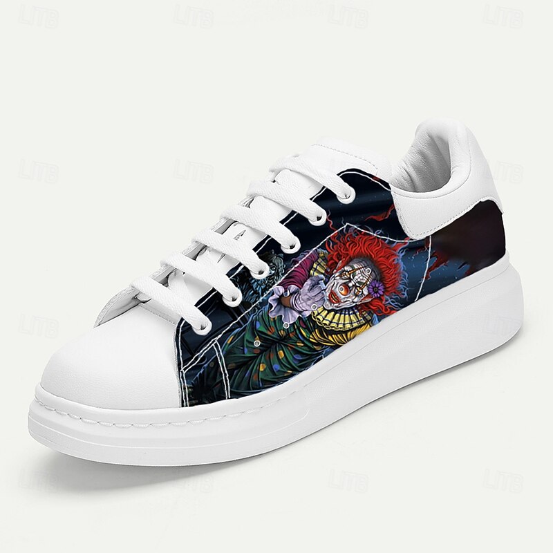 Men's Limited Edition Vincent Hie Clown Art Sneakers – Halloween Graphic Casual Shoes for Horror Fans and Streetwear Style2