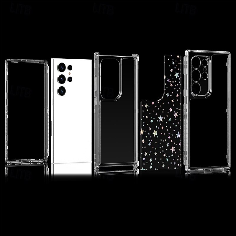 Phone Case For Samsung Galaxy S25 S25 Edge S24 Ultra Plus S24 FE S23 A16 A55 5G A35 5G A25 A15 Back Cover Transparent Shockproof Heart Butterfly TPU Acrylic PC4