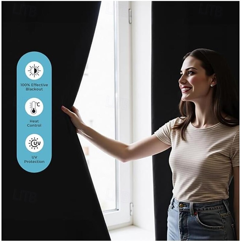 Curtain DrapescPortable Blackout Curtains, 420D Oxford Fabric, Full Blackout Sunshade, DIY Cut-to-Size Light Blocking Window Shades for Travel, Home, or Office3