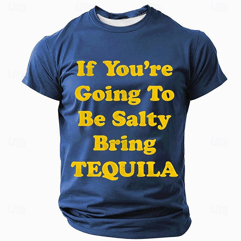 Men's Short Sleeve Funny Tequila T-Shirt: 