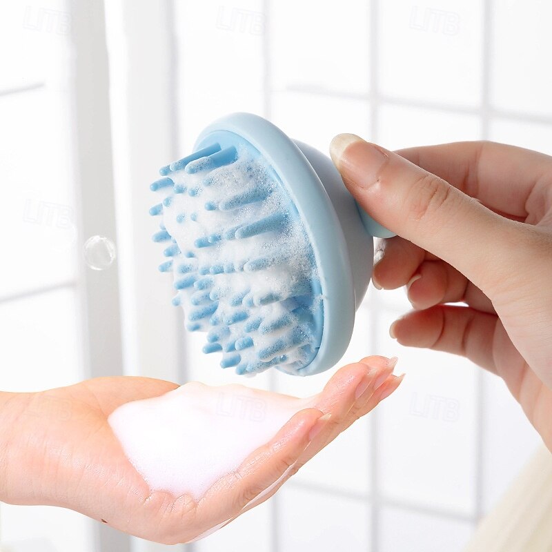 Cute Silicone Scalp Shampoo Brush, Handheld Hair Washing Scrubber for Deep Cleaning and Massage, Dual Use for Wet and Dry Hair4