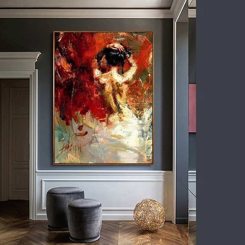 Handmade Oil Painting Canvas Wall Art Decoration Abstract Figure Sexy Naked Girl Back for Home Decor Rolled Frameless Unstretched Painting2