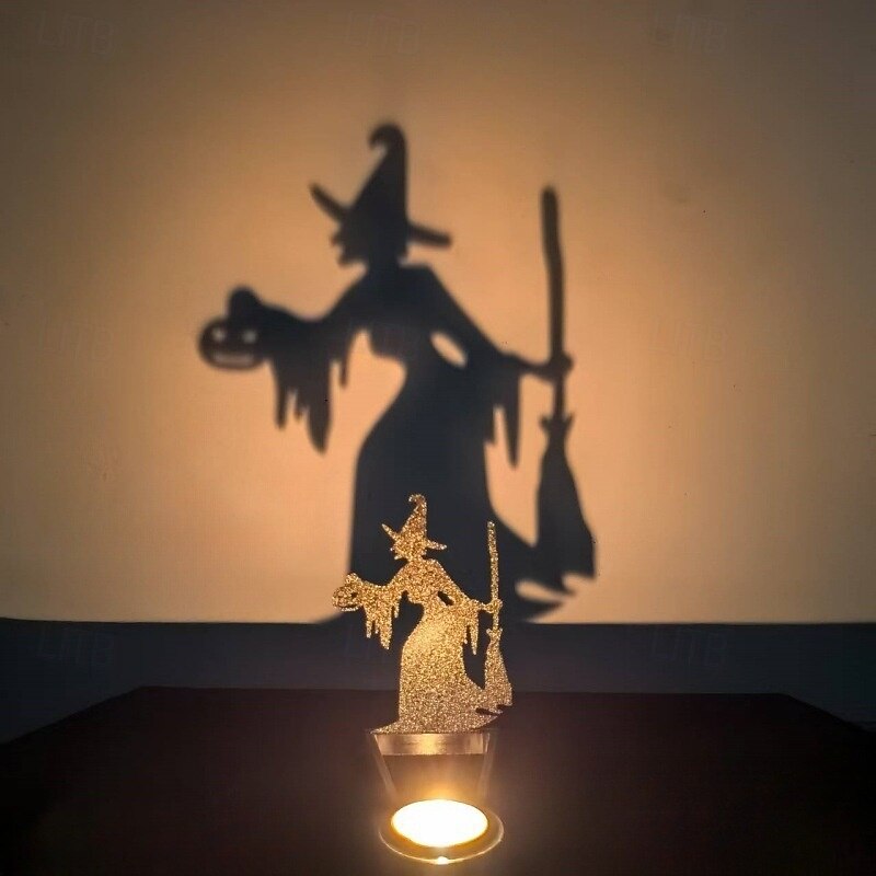 Halloween Shadow Stand Candle Holder, Fun Creative Candle Display Decor for Halloween Party, Spooky Tabletop Decoration4