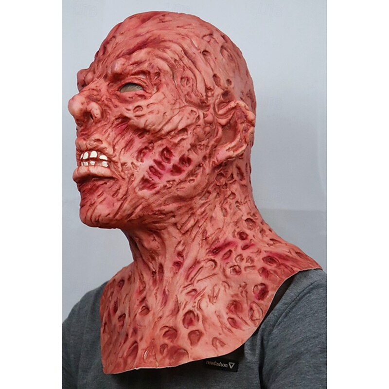 Halloween Freddy Mask for Adults, Realistic Scary Movie Latex Face Mask, Full Head Horror Mask for Cosplay, Costume Party, and Haunted House Decor2