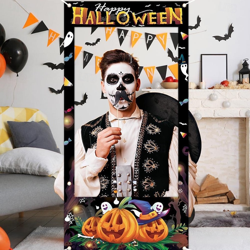 Halloween Photo Booth Props SuppliesSpooky and Fun Designs ncludes Ghosts, Pumpkins, Witches, Bats, and More Perfect for Parties, Events, and Celebrations