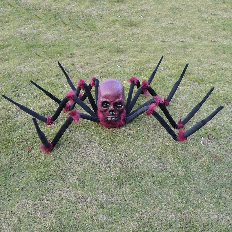 Halloween Decor Scary, Halloween Giant Spider Decorations with Glowing Eyes, Crawling Zombie with Sound Effect for Indoor Outdoor4