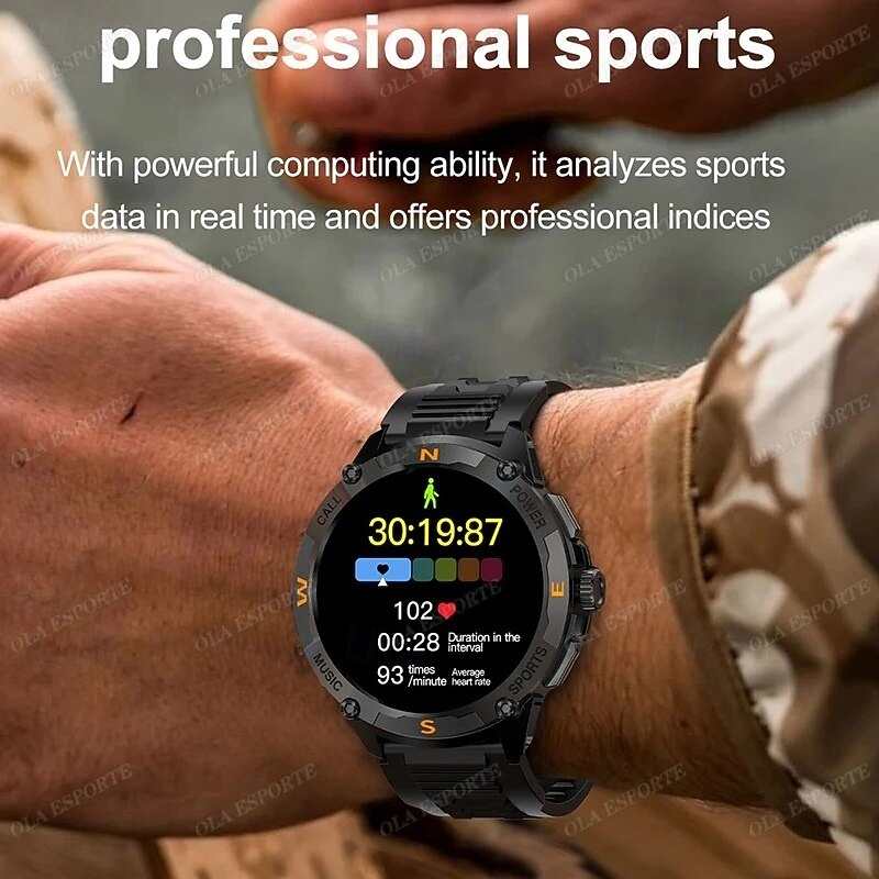 QW76 Smart Watch 1.43 inch Smartwatch Fitness Running Watch Bluetooth Timer Call Reminder Heart Rate Monitor Sedentary Reminder Find My Device Compatible with Android iOS IP68 Men Heart Rate Monitor3
