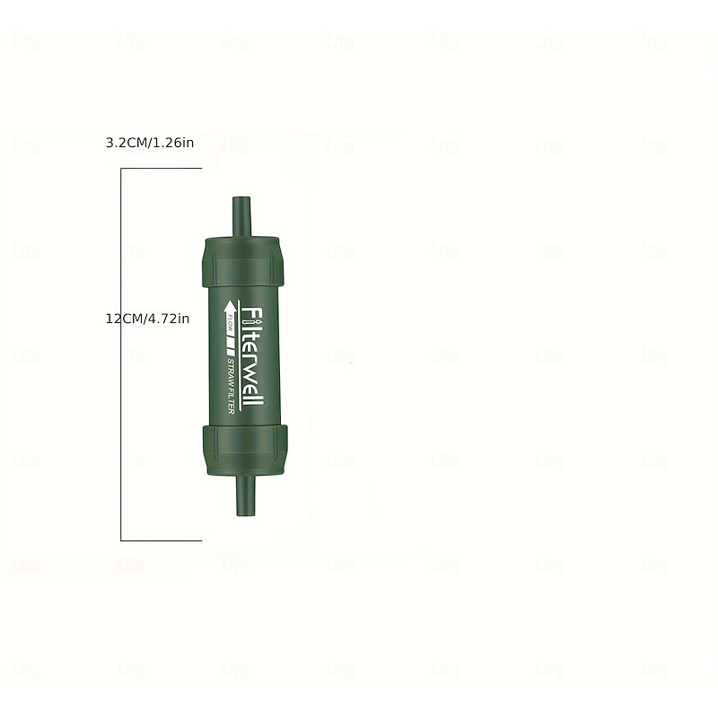 Portable Outdoor Survival Water Filter Straw for Camping, Hiking, and Wilderness Purification 1PCS3