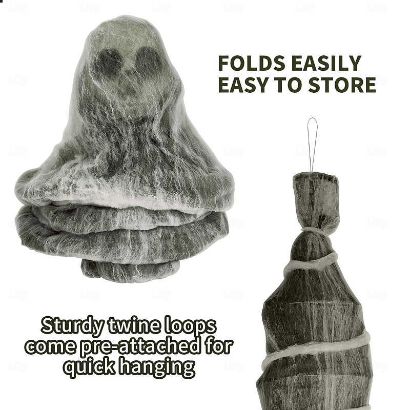 Halloween Decorations Hanging Cocoon Corpse,72 Inch Scary Hanging Cocoon Corpse Propsor,Haunted Yard Indoor & Outdoor Decor Terror Props3