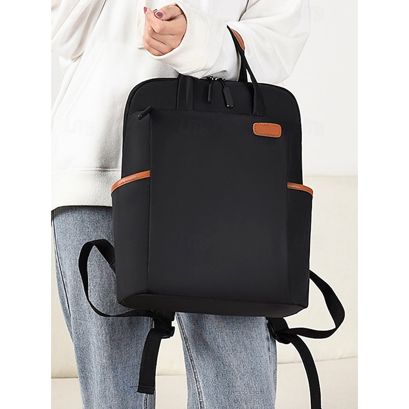 Women's Minimalist Waterproof Laptop Backpack - Lightweight Travel and Work Bag with Luggage Strap, Perfect for College Back to School, Business Travel and Daily Commuting3