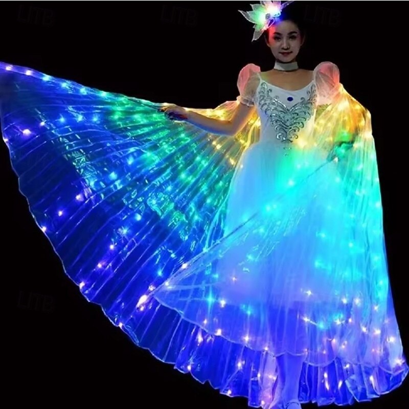 LED Wings Belly Dance Wings Isis Halloween Wing Prop Shining LED Lamp Wing Belly Dance Costumes Accessories Sticks4
