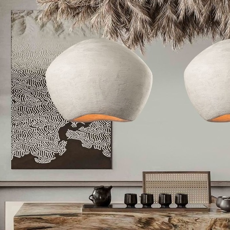 40 cm Pendant Lantern Design Geometric Shapes Pendant Light Polystyrene Artistic Style Formal Style Vintage Style Vintage Nature Inspired 110-120V 220-240V4