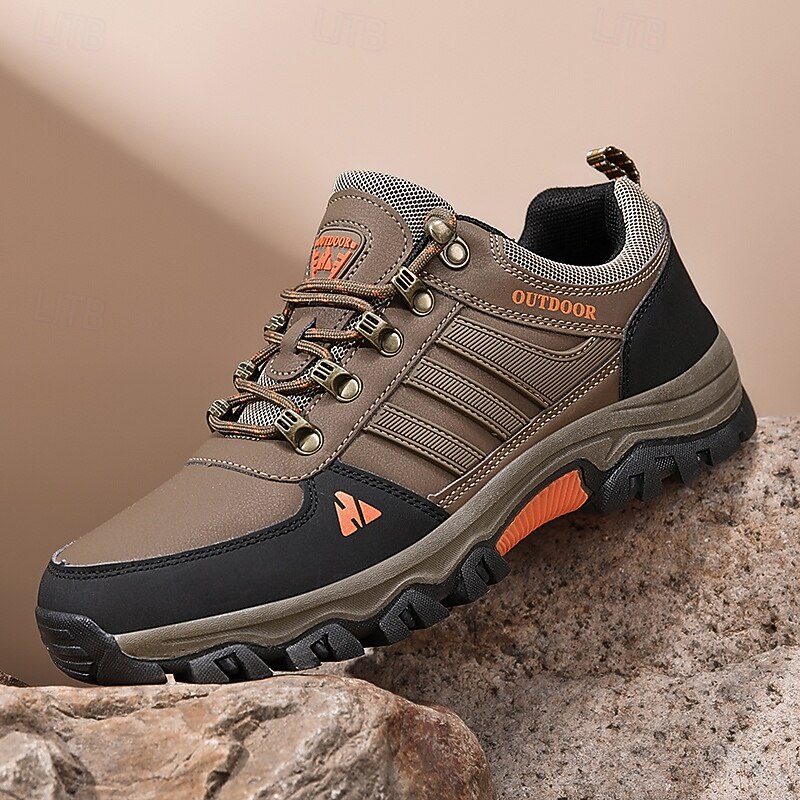 Men's Outdoor Hiking Shoes with Rugged Tread, Breathable Trail Sneakers for Walking, Camping & Wilderness Travel